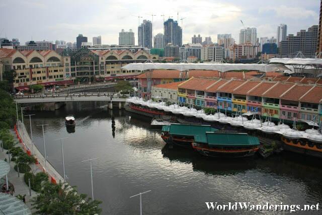 View of the Singapore River and Clark Quay