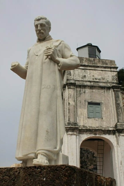 Statue of St. Francis Xavier in Front of the Church of St. Paul