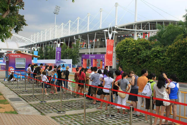 Queue Outside the Youth Olympic Venue