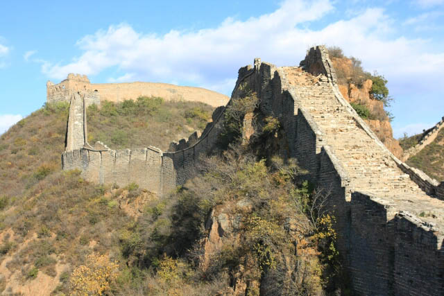Ruined Section of the Great Wall 长城 at Jinshanling 金山岭