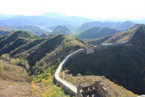 View of the Great Wall 长城 at Jinshanling 金山岭