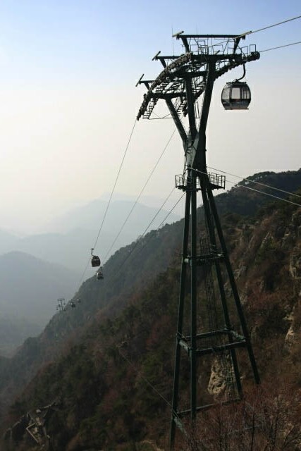 From the Cable Car Station at Mount Tai 泰山