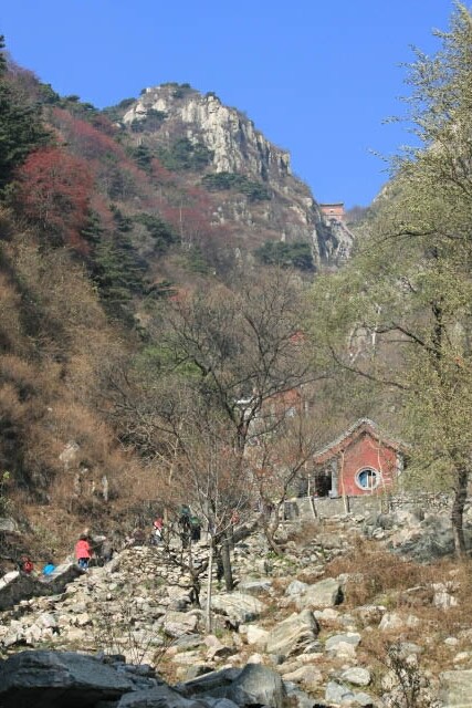 View from Somewhere Along the Stairs on the Way to Mount Tai 泰山