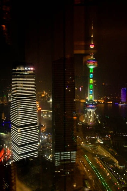 Oriental Pearl Tower from the Jinmao Tower 金茂大厦