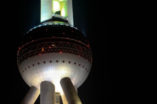 One of the Spheres at the Oriental Pearl Tower 东方明珠塔 in Shanghai 