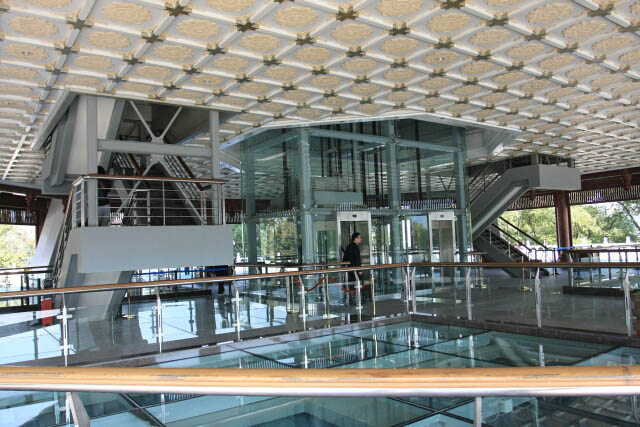 Modern Lift Lobby at the Ground Floor of the Leifeng Pagoda 雷峰塔
