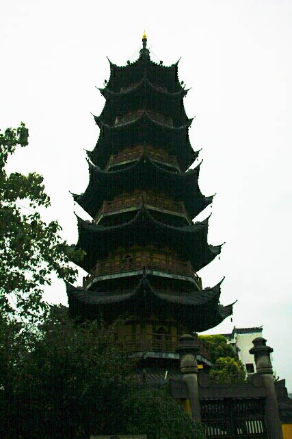 Longhua Pagoda 龙华塔 in a Rainy Day in Shanghai 上海