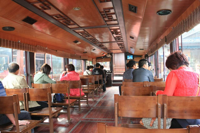 Inside the West Lake Tourist Boat