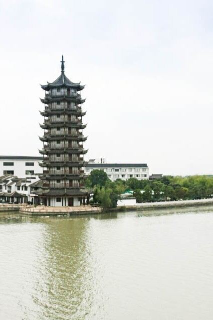 Pagoda By the Water at Zhouzhuang 周庄