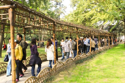 A Train of People at the Humble Administrator's Garden 拙政园