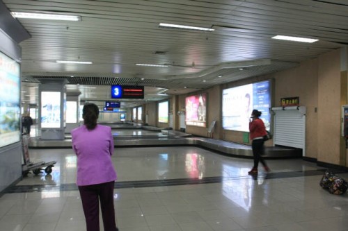 Empty Baggage Claim Area at the Haerbin Taiping International Airport 哈尔滨太平国际机场