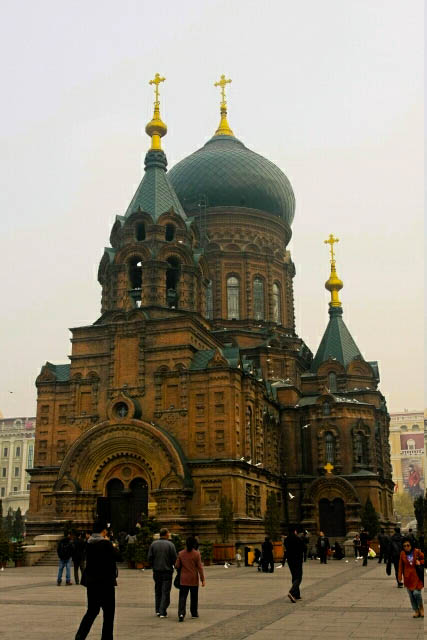 Saint Sophia Cathedral 圣索菲亚大教堂 on an Overcast Day in Haerbin 哈尔滨