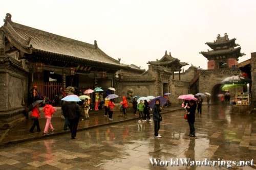 Tourists Entering One of the Notable Sites in Pingyao Ancient City 平遥古城
