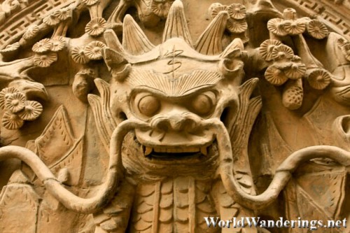 Dragon Carving at Confucius Temple 文庙 in Pingyao 平遥