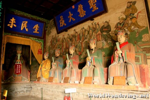 Multiple Statues in the Confucius Temple 文庙 in Pingyao 平遥