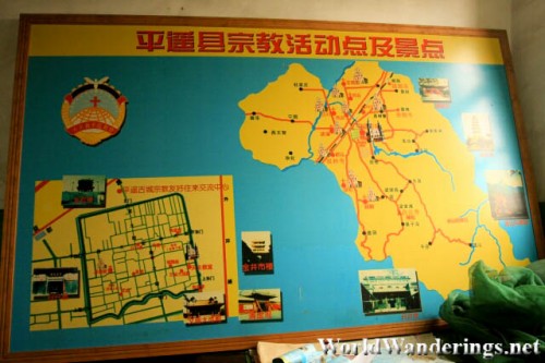 Map of Pingyao Catholic Church Area of Responsibility