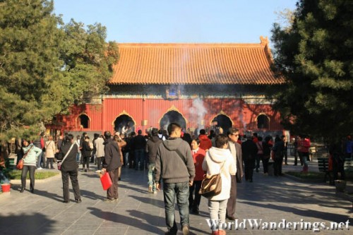 Approaching One of the Halls in the Beijing Lama Temple 雍和宫