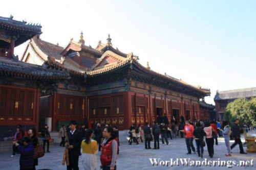 Small Plaza Behind the Pavillion of Ten Thousand Happinesses 万福阁 in the Beijing Lama Temple 雍和宫