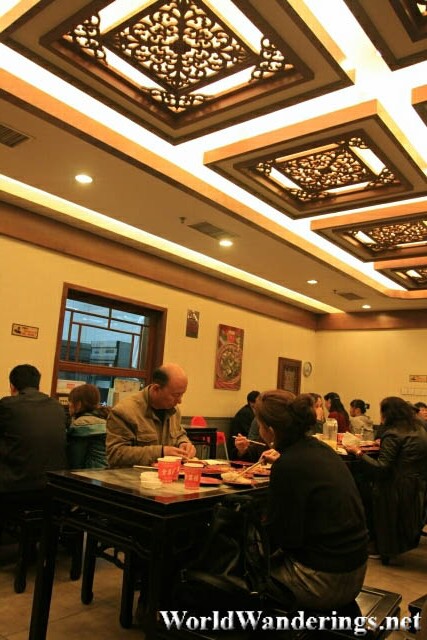 Inside the Quanjude Restaurant 全聚德 in Qianmen Pedestrian Street 前门大街