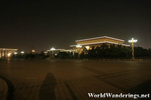 Mausoleum of Mao Zedong at Night