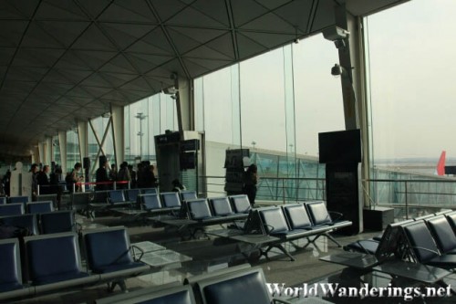 Waiting For the Boarding at the Tianjin Binhai International Airport 天津滨海国际机场