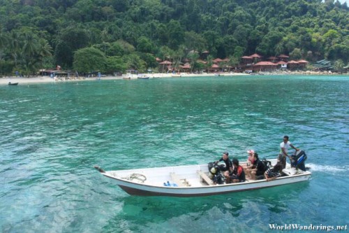 Tourists Done with Scuba Diving at Perhentian Kecil