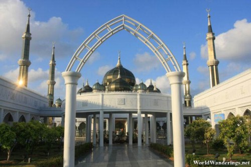 Entrance to the Crystal Mosque in Kuala Terengganu