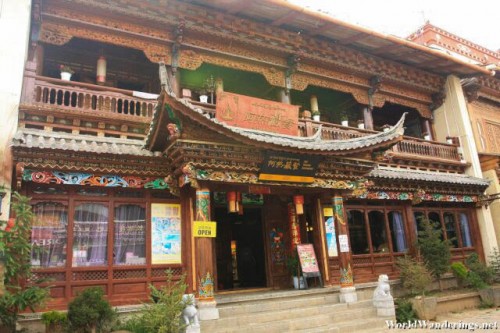 Old Style Buildings at the Duzekong Old Town 獨克宗古城 in Shangrila 香格里拉
