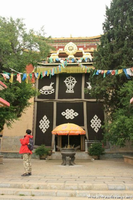 Entrance to the Main Hall of the Tibetan Temple at Guishan in Dukezong Ancient Town 独克宗古城