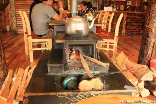 Firewood to Heat Water at Soyala Tibetan Diner