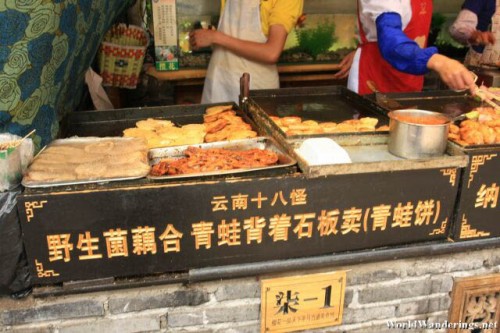 Row of Snacks at Lijiang Ancient Town 丽江古城