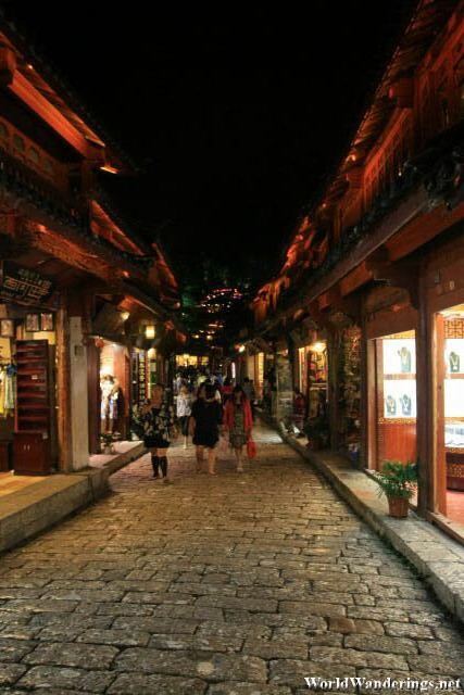 Cobblestoned Street of Lijiang Ancient Town 丽江古城