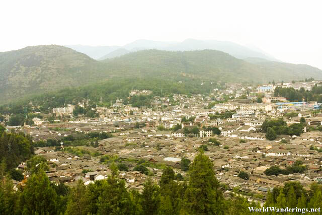 View of Lijiang Ancient Town from Wangu Pavilion 万古楼