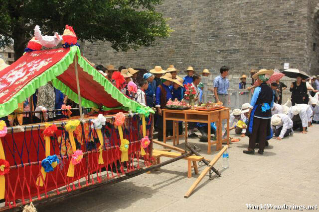 Funeral Procession Outside Dali Ancient Town 大理古城