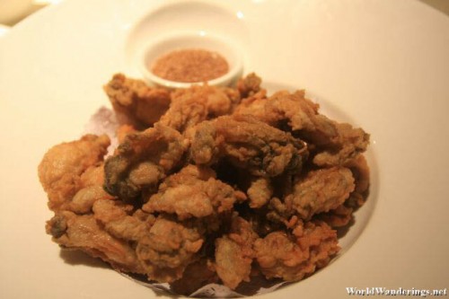 Fried Oysters at a Restaurant in Shenzhen