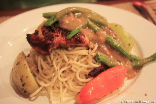 Roasted Chicken with Spaghetti at the Alternative Center
