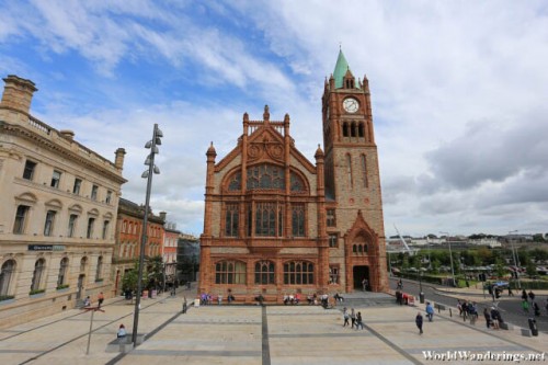 Guildhall from Guildhall Square in Derry-Londonderry