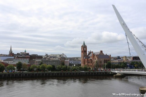 A Look Back at the City of Derry-Londonderry from the Peace Bridge