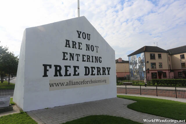 Sign in the Free Derry Area