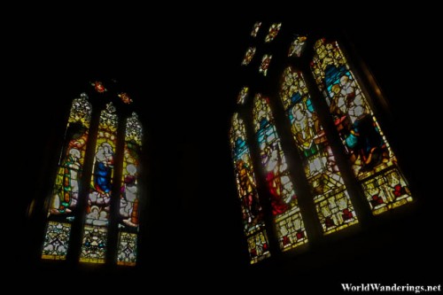 Beautiful Stained Glass Windows in Saint Eunan's Cathedral in Derry-Londonderry