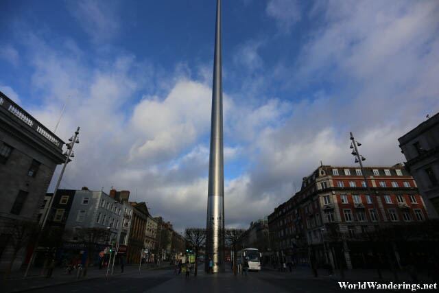 The Spire of Dublin at O'Connell Street