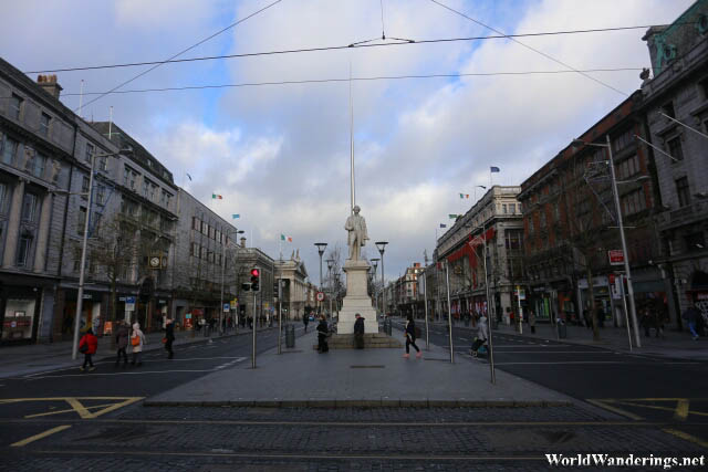 The Spire of Dublin on O'Connell Street