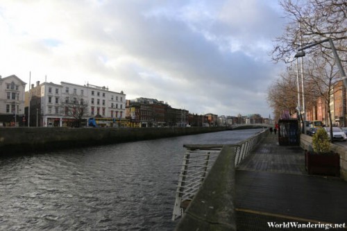 View of the River Liffey from O'Connell Bridge