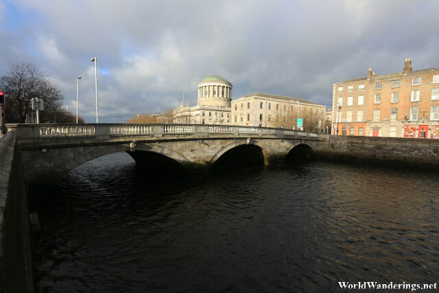 Elegant O'Donovan Rossa Bridge on the River Liffey