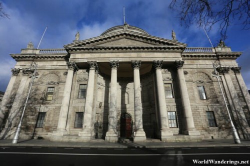 Close Up of the Four Courts Building in Dublin