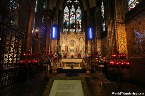 Shrine to Our Lady of Good Counsel at the Church of Saint Augustine and Saint John the Baptist in Dublin