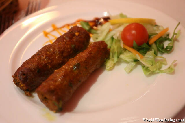 Lamb Kebab at Diwali Indian Restaurant