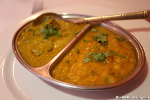 Delicious Himalayan Lamb with Curry at Diwali Indian Restaurant