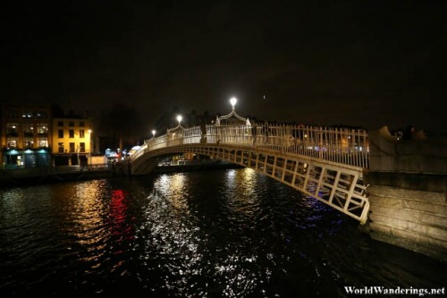 Ha'Penny Bridge at Night