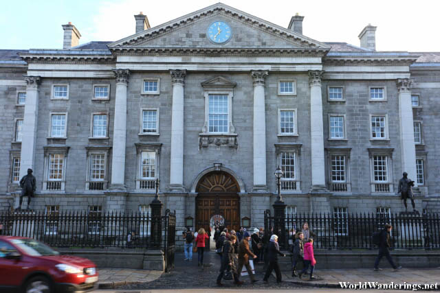 Busy Entrance of Trinity College
